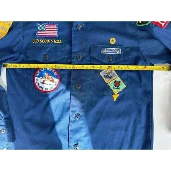 Vintage Boy Scouts of America Cub Scout Uniform Youth Shirt USA Made Size Medium - Picture 8 of 10